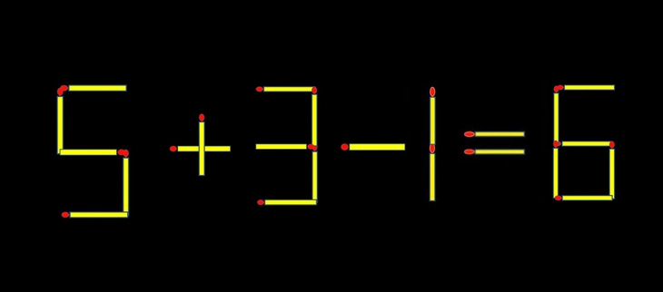 Thử tài IQ: Di chuyển một que diêm để 5+31=8 thành phép tính đúng - Ảnh 1.
