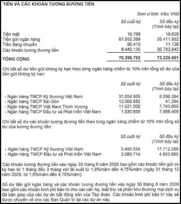 Vingroup của tỉ phú Phạm Nhật Vượng lần đầu công khai chỗ 'cất tiền' - Ảnh 2.