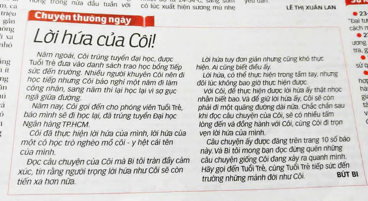 Gặp lại nữ sinh 11 năm trước 'còn một mình trên đời', Tuổi Trẻ từng thuyết phục hãy vào đại học - Ảnh 1.
