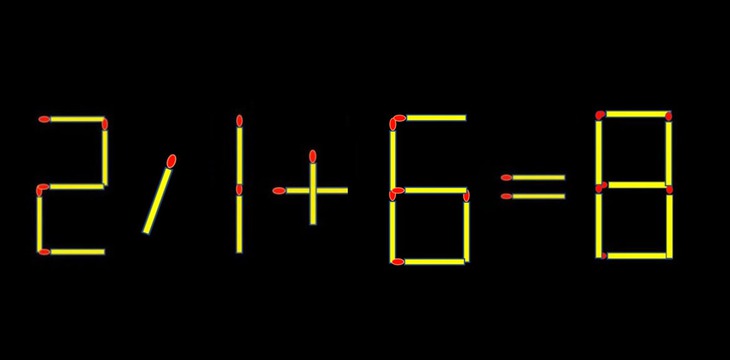 Thử tài IQ: Di chuyển một que diêm để 21+8=8 thành phép tính đúng - Ảnh 2.