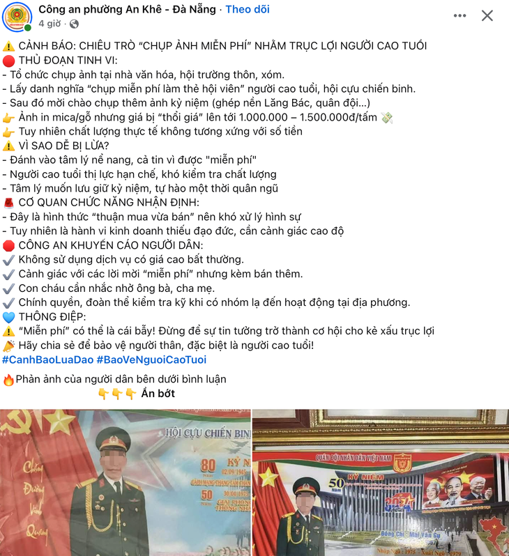 Người cao tuổi chụp ảnh ở nhà văn hóa, nhận ảnh ‘đầu to, tay thiếu nữ’ giá tiền triệu - Ảnh 3.