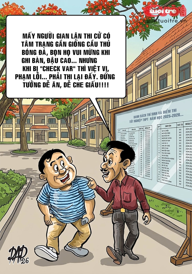 Check VAR gian lận thi cử - Ảnh 1.