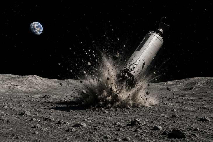 Các nhà khoa học xác nhận tầng tên lửa đẩy SpaceX đã đâm vào Mặt trăng - Ảnh 1.
