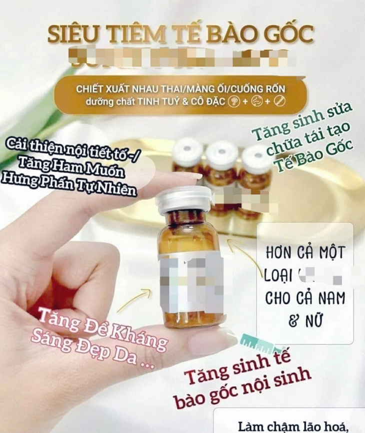 Bộ Y tế chưa cấp phép cho sản phẩm làm đẹp từ tế bào gốc người - Ảnh 1.
