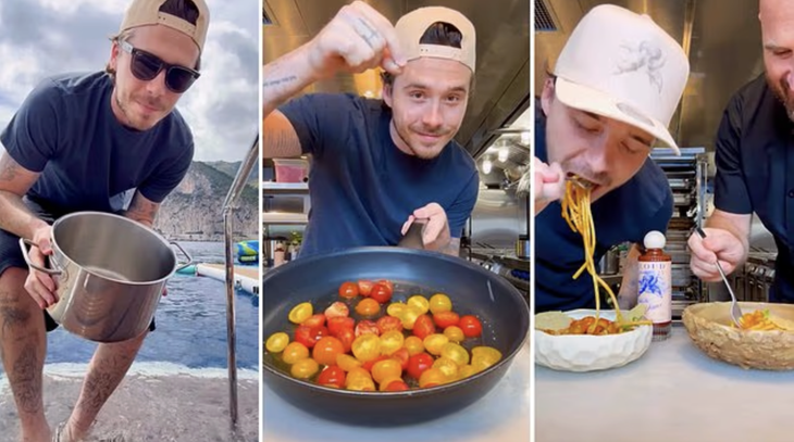 Brooklyn Beckham nấu mì bằng... nước biển  - Ảnh 1.