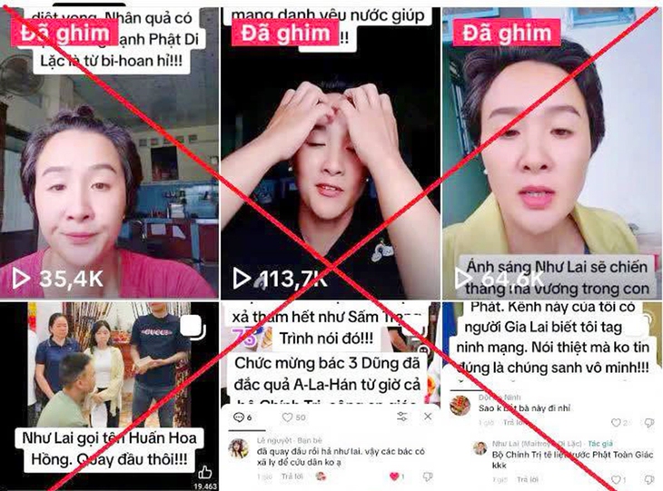 Tik Toker Nguyễn Thị Bích Phượng sử dụng 5 tài khoản mạng xã hội để đăng tải thông tin dung sai sự thật, công kích chính quyền, lực lượng công an. - Ảnh 2.