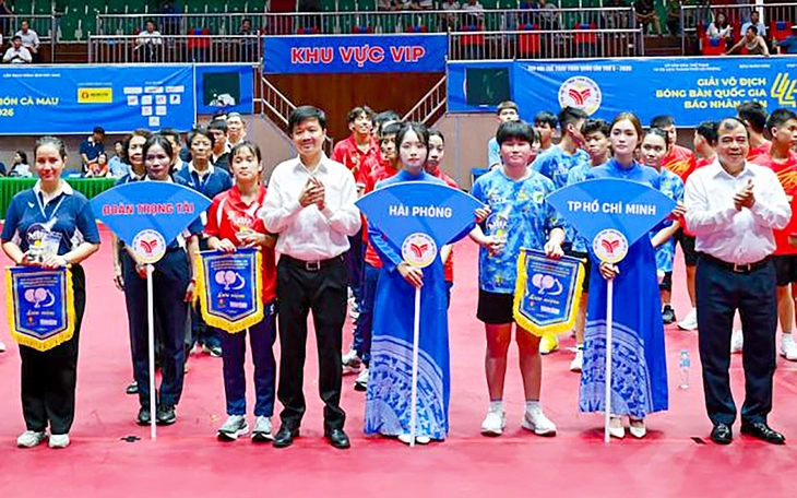 Xác định 2 trận chung kết đầu tiên của môn bóng bàn Đại hội Thể thao toàn quốc 2026 - Ảnh 3.