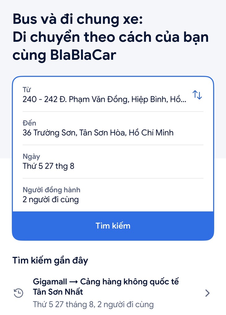 App kết nối người lạ đi chung ôtô vào Việt Nam: Chia tiền xăng, không trả cước - Ảnh 1.