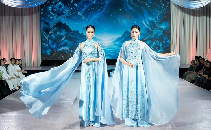 Trần Thiện Khánh đưa hình bóng mẹ vào áo dài - Ảnh 7.