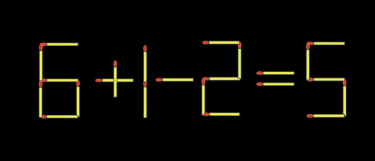 Thử tài IQ: Di chuyển một que diêm để 8+12=5 thành phép tính đúng - Ảnh 1.