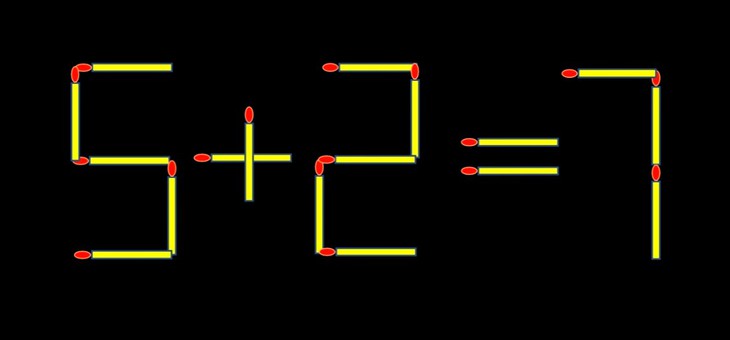 Thử tài IQ: Di chuyển một que diêm để 7+21=5 thành phép tính đúng - Ảnh 1.