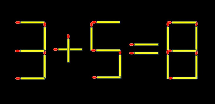 Thử tài IQ: Di chuyển một que diêm để 7+21=5 thành phép tính đúng - Ảnh 1.