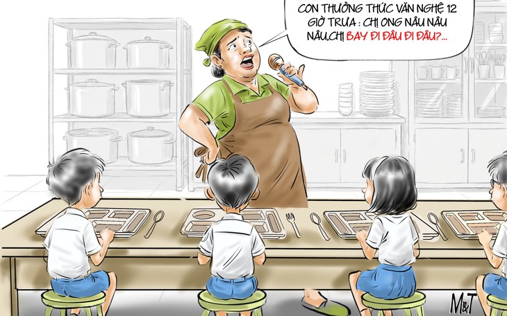 Khay cơm bán trú và những món 'khó gọi tên' - Ảnh 2.