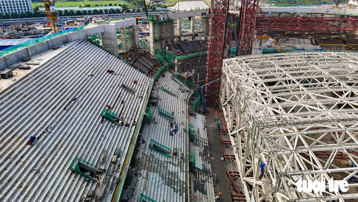 Công trường sân vận động 60.000 chỗ tại Hưng Yên vừa đón Chủ tịch FIFA tới thăm, chuẩn bị lắp mái vòm hơn 8.500 tấn - Ảnh 6.