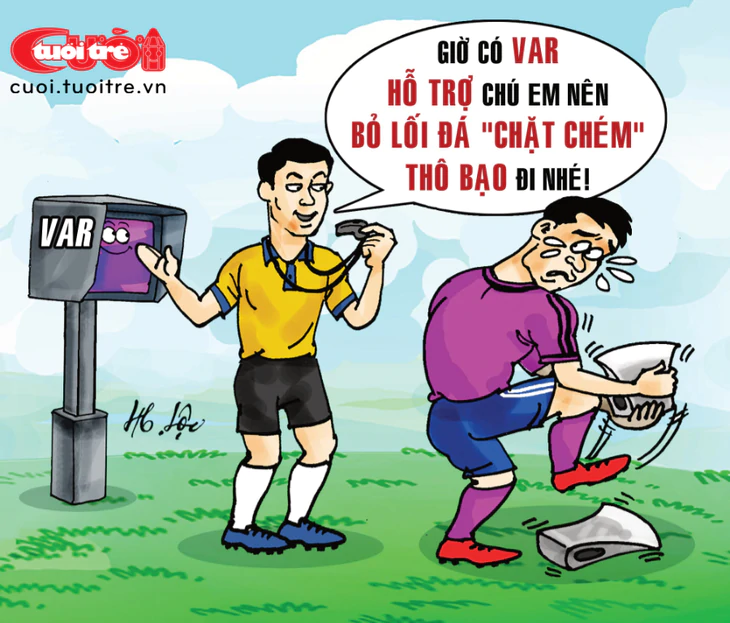 V-League thời check VAR: Đá bóng thôi, đừng 'diễn' - Ảnh 1.