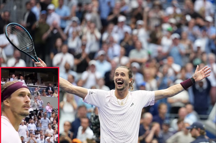 Màn ăn mừng 'load chậm' nhất Grand Slam của Zverev tại US Open 2026 - Ảnh 1.