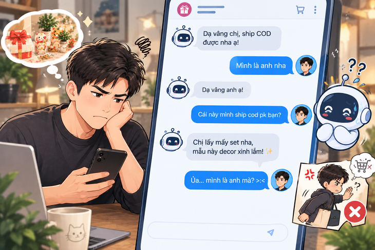 Bị chatbot gọi nhầm là 'chị', anh khách quay xe không mua nữa - Ảnh 2.
