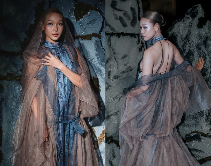 Diệp Linh Châu mang yếm Việt, rèm tái sinh đến Manila Fashion Week - Ảnh 1.