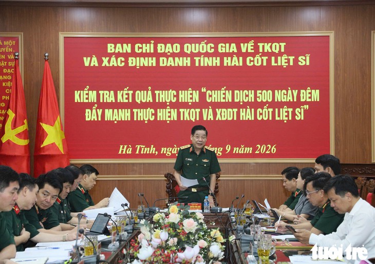 Thượng tướng Nguyễn Văn Gấu làm việc với Hà Tĩnh về thực hiện ‘Chiến dịch 500 ngày đêm' - Ảnh 1.