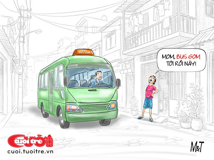 Mai mốt đứng trong hẻm cũng bắt được xe buýt - Ảnh 1.