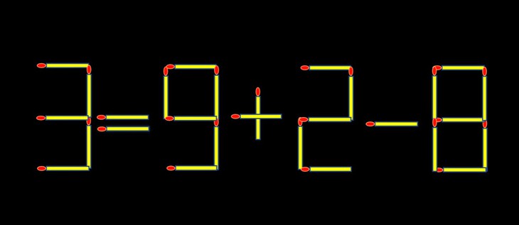 Thử tài IQ: Di chuyển một que diêm để 3-9+2=8 thành phép tính đúng - Ảnh 1.
