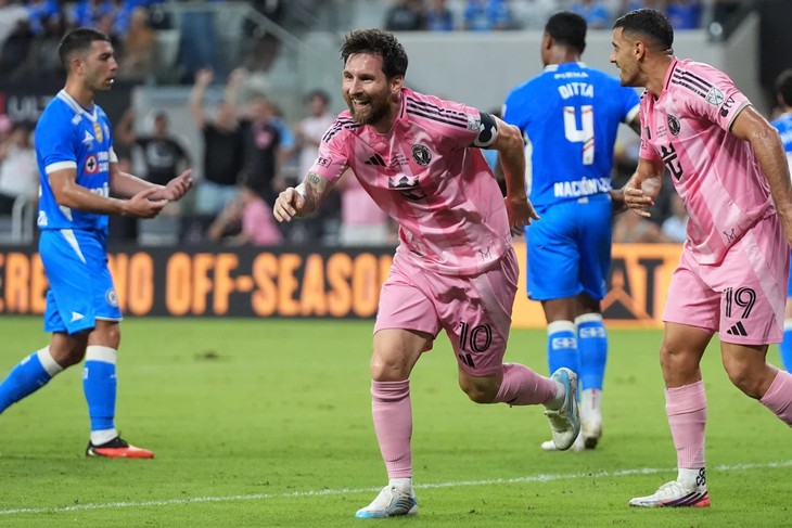 Messi đánh đầu ghi bàn, Inter Miami lên ngôi vô địch - Ảnh 1.