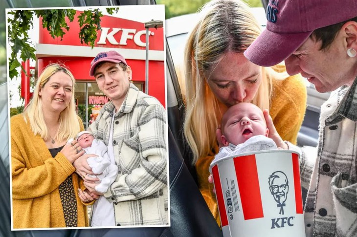 Mẹ đặt biệt danh con theo nhà sáng lập sau khi đẻ rớt ở bãi đỗ xe KFC - Ảnh 1.