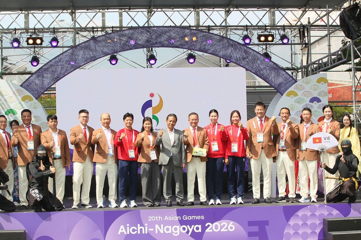 Đoàn thể thao Việt Nam tham dự Lễ thượng cờ, sẵn sàng cho Asiad 20 - Ảnh 1.