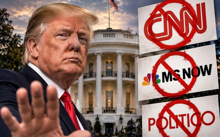 CNN, MS NOW và Politico có động thái pháp lý sau khi bị cấm vào Nhà Trắng đưa tin - Ảnh 2.