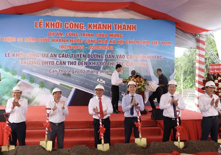 Cây cầu "đắp chiếu" nhiều năm ở Cần Thơ chính thức khởi công trở lại - Ảnh 1.
