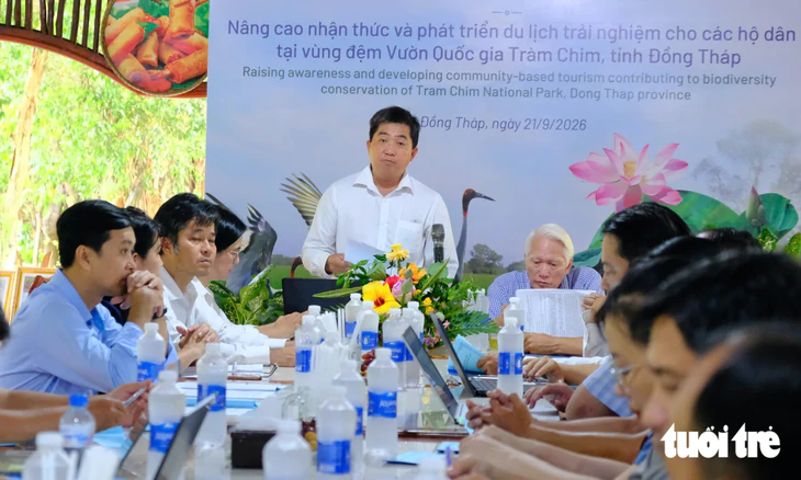 Hơn 100 người dân vùng đệm Vườn quốc gia Tràm Chim kỹ năng làm du lịch trải nghiệm - Ảnh 2.
