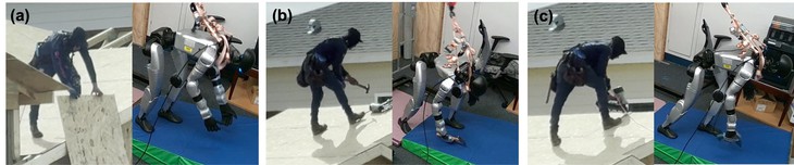 Robot tập làm thợ mái nhà, đi trên dốc rồi cầm búa, súng bắn đinh - Ảnh 3.