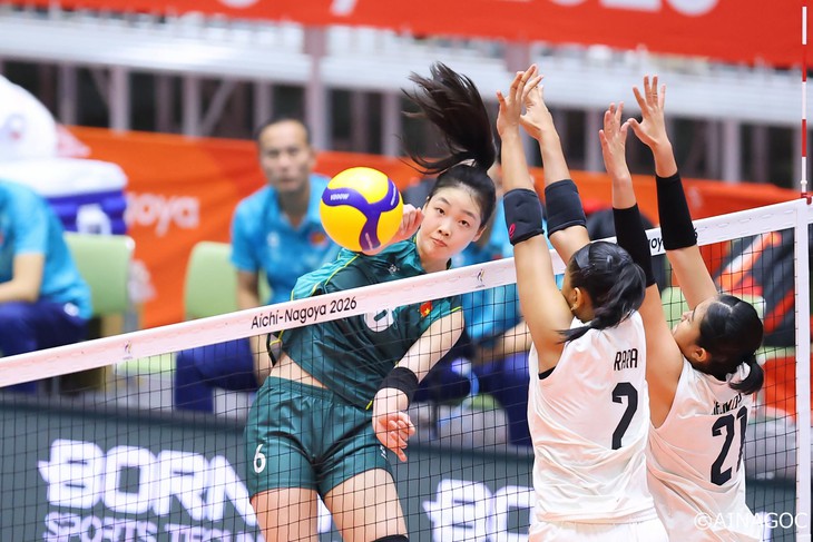 Bóng chuyền nữ Việt Nam chia tay Asiad 20 bằng chiến thắng tưng bừng - Ảnh 1.