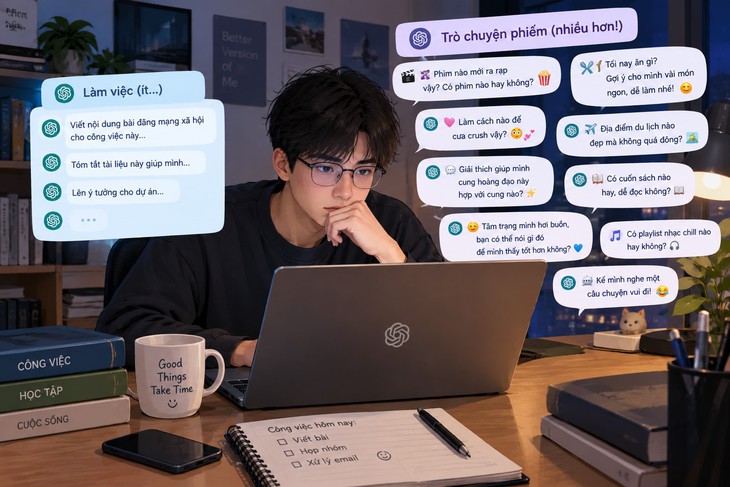 Dùng AI để làm việc hay để hỏi linh tinh? - Ảnh 1.