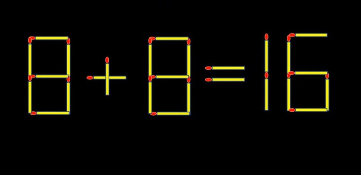 Thử tài IQ: Di chuyển một que diêm để 6+8=18 thành phép tính đúng - Ảnh 1.