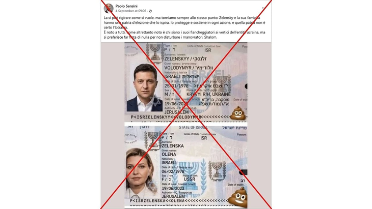 Thực hư hình ảnh 'hộ chiếu Israel' của vợ chồng Tổng thống Zelensky - Ảnh 1.