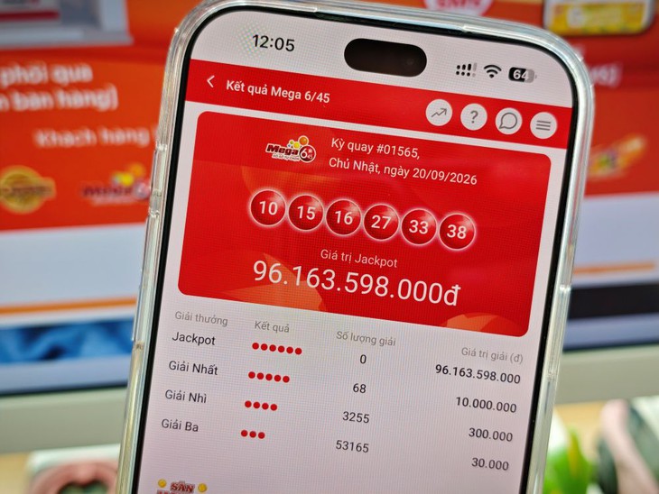 Jackpot xổ số Mega 6 / 45 vượt 96 tỉ đồng , người chơi hào hứng mua vé - Ảnh 1.
