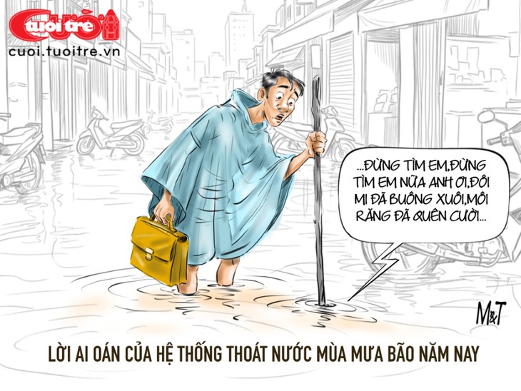 thoát nước mùa mưa - Ảnh 1.