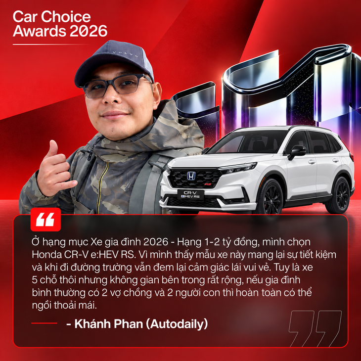 Dàn KOC ngành xe gọi tên loạt ‘ứng cử viên’ tại Car Choice Awards 2026: Bất ngờ từ xe Trung Quốc đến những ‘tượng đài’ cơ khí thuần chất! - Ảnh 3.