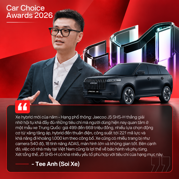 Dàn KOC ngành xe gọi tên loạt ‘ứng cử viên’ tại Car Choice Awards 2026: Bất ngờ từ xe Trung Quốc đến những ‘tượng đài’ cơ khí thuần chất! - Ảnh 5.