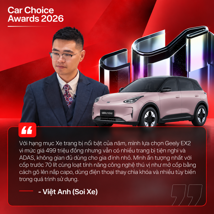 Dàn KOC ngành xe dự đoán Car Choice Awards 2026: Nhiều cái tên có thể gây bất ngờ - Ảnh 2.