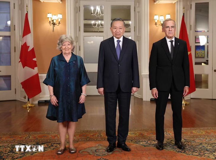Toàn quyền Canada chủ trì chiêu đãi trọng thể Tổng Bí thư, Chủ tịch nước Tô Lâm - Ảnh 1.