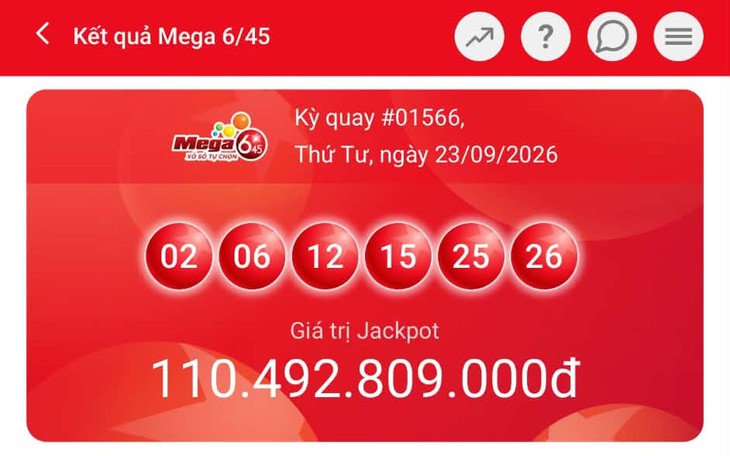 Giải Jackpot xổ số Mega 6/45 của Vietlott có thể tiến sát đỉnh 159 tỉ đồng - Ảnh 4.