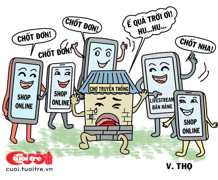 Chợ truyền thống giữa vòng vây 'chốt đơn' - Ảnh 1.