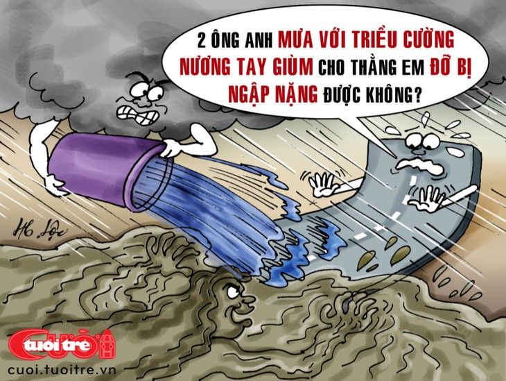 Mưa lớn bắt tay triều cường: 'Song kiếm hợp bích' biết đi đường nào!? - Ảnh 2.