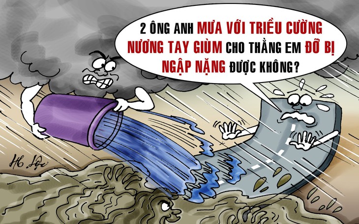 (Nháp) Triều cường gặp mưa lớn, đường tan tầm thành bài thi khó - Ảnh 2.