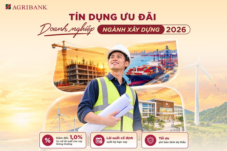 Agribank giảm tới 1% lãi suất cho vay, hỗ trợ doanh nghiệp xây dựng - Ảnh 1.