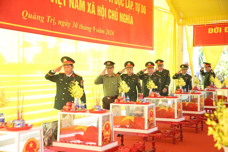 Quảng Trị truy điệu, an táng 30 hài cốt liệt sĩ, có cả hài cốt từ mộ tập thể - Ảnh 2.