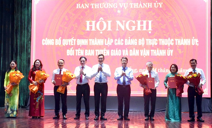 Đà Nẵng thành lập 2 Đảng bộ, đổi tên Ban Tuyên giáo và Dân vận Thành ủy - Ảnh 1.