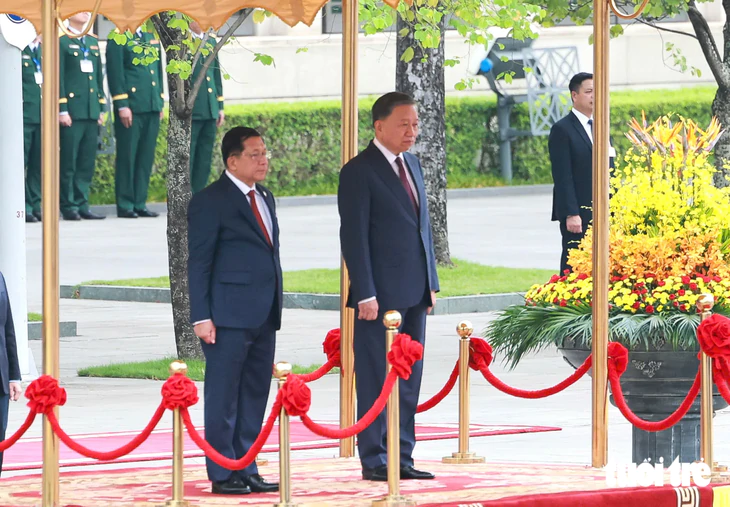 Lễ đón chính thức Tổng thống Myanmar Min Aung Hlaing lần đầu thăm Việt Nam - Ảnh 4.